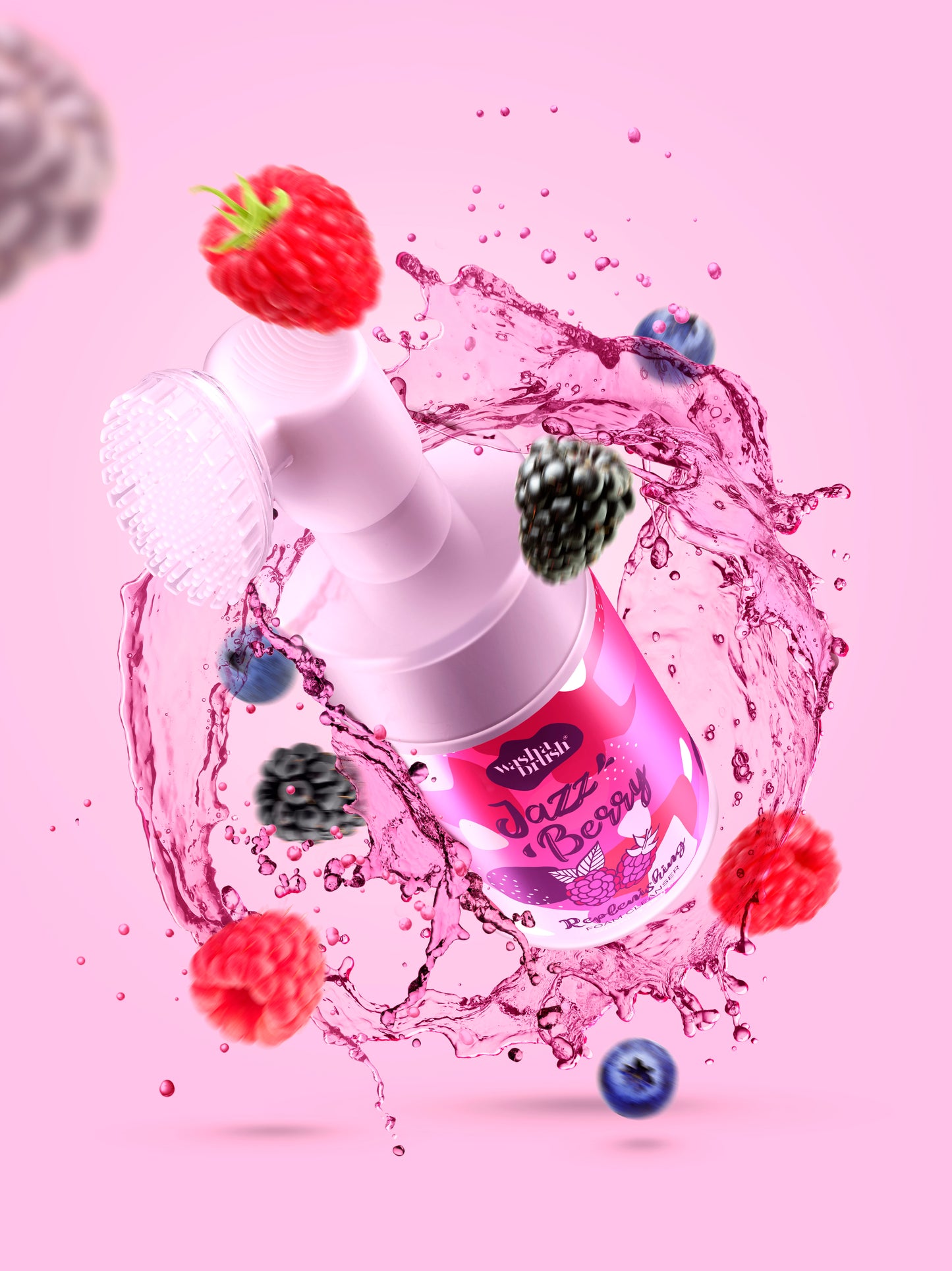WASHABRUSH FOAM CLEANSER - RASPBERRY