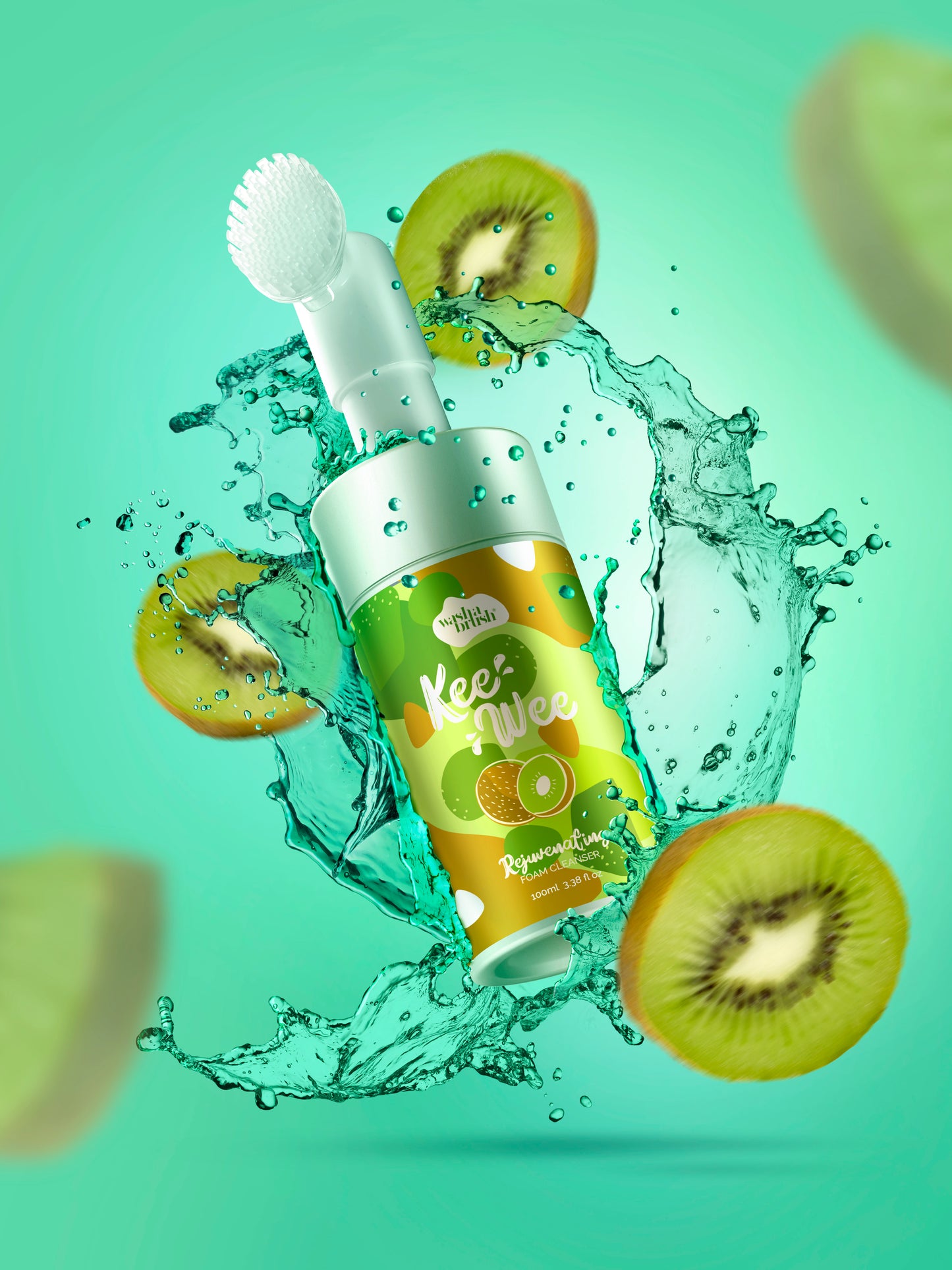 WASHABRUSH FOAM CLEANSER- KIWI